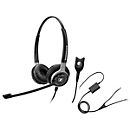 Micro-casque pour téléphone SC 660 Sennheiser, relié par câble, binaural, HD, coussinet, + adaptateur CEHS-AV04