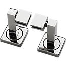 Miroir et support mural, inox
