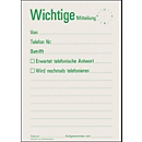 Mitteilungszettel-Block Wichtige Mitteilung, 60 Blatt