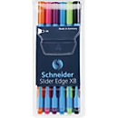 Mix-Set balpennen Slider Edge XB, etui met 6 stuks