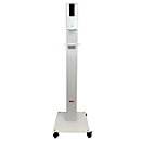 Mobiel hygiënestation Manuflex Proficlean Sensor S, B 400 x D 380 x H 1298 mm, met sensor-dispenser en lekbak, incl. handdesinfectiemiddel &amp; batterijen