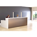Mobiele scheidingswand , acrylglas, dikte 4 mm, B 980 x H 650 mm, incl. standpijp met voet, H 1765 mm