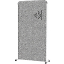 Mobiles MAUL Stellwandsystem MAULcocoon Akustik, B 1000 x H 1800 mm, dunkelgraue Oberfläche, weiß