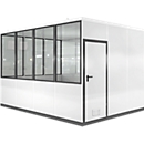 Mobiles Raumsystem WSM, L 4090 x B 3045 mm, für Innen, ohne Fußboden, grauweiß RAL 9002/anthr.grau RAL 7016