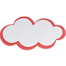 Moderationskarten, wolkenförmig, 250 x 420 mm, 20 Stück, weiß/rot