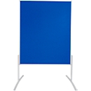 Moderationstafel Franken Pro Line, Hoch- & Querformat, beidseitig verwendbar, B 1200 x H 1500 mm, Filzoberfläche blau