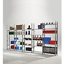 Modular shelving R3000, W 5155 x H 2278 mm, Basic/additional shelving, 25 shelves galvanized, depth 300 mm