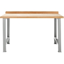 Modulare Werkbank Schäfer Shop Select, Grundeinheit, Buche Multiplexplatte, bis 500 kg, B 1500 x T 700 x H 840 mm, Weißaluminium ral 9006