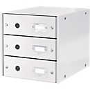 Module à 3 tiroirs Click + Store LEITZ®, en carton, blanc