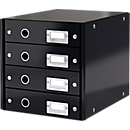 Module à 4 tiroirs Click + Store LEITZ®, en carton, noir