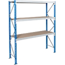 Module de base, rayonnage longue portée Epsivol, 3 niveaux, l. 1800 x P 600 x H 2000 mm