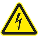 moedel warning sign "Warning of electrical voltage", according to ISO 7010 W012, self-adhesive film, side length 200 mm