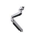 Monitorarm BakkerElkhuizen Filex Galaxy Flex Single, voor 1 beeldscherm tot 12 kg, in hoogte &amp; diepte verstelbaar, draaibaar &amp; kantelbaar, met tafelklem, zilver