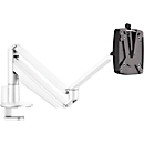 Monitorarm Novus CLU II C, voor 1 monitor tot 7 kg, met tafelbevestiging, kantel/zwenk/in hoogte verstelbaar, wit