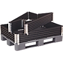 Montant d’extension pour palettes, 4 charnières, 4 p., 1000 x 1200 x 200 mm