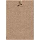 Motiefpapier Sigel 'Kerstmis met appels', DIN A4, 90 g/m2, 100 vel, bruin kraftpapier