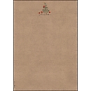 Motivpapier Sigel 'Christmas with Apples', DIN A4, 90 g/m2, 100 Blatt, braunes Kraftpapier