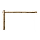 Mottez Fahrradständer M051VSUI, Verlängerung für Fahrradständer M051V, für 2 Fahrräder, ohne Befestigungsplatte, B 1600 x T 2000 x H 1100 mm, Holz, braun