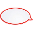 Mouth presentation cards speech bubbles, for comments, 50 pieces