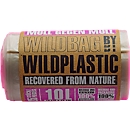 Müllbeutel Wildplastic® WILDBAG, Volumen 10 l, Stärke 20 µm, B 360 x H 565 mm, zu 100 % recycelbar, Recycling-LDPE, transparent, 15 Rollen à 25 Beutel