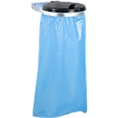 Müllsackhalterung zur Wandmontage + 10 Secolan®Abfallsäcke, Recycling-Polyethylen, 120 Liter, blau, 10 Stück