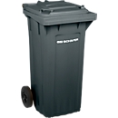 Mülltonne PRO 120 WAVE, 120 l, fahrbar, schwarzgrau