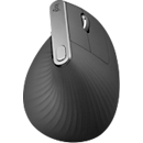 Muis Logitech MX verticaal, optisch, BT/kabel, 6 knoppen, 4000 dpi, ergonomisch, grafietgrijs
