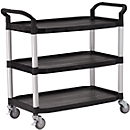 Multifunctionele etagewagen, afmetingen L 1100 x B 520 x H 1020 mm, zwart