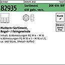 Muttersortiment DIN 934, 40-teilig, Regel-/Feingewinde, galvanisch verzinkt, 1 Stück