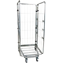 Nestbare rolcontainer, 3-zijdig, gegalvaniseerd, draagvermogen 500 kg
