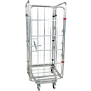 Nestbare rolcontainer, 4-zijdig, gegalvaniseerd, draagvermogen 500 kg, zonder tussenlegbord