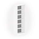 NEVADA boekenkast, 6 OH, B 800 x D 445 x H 2220 mm, wit 
