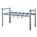 Niveau de stockage pour rack à fûts CEMO type 800, en acier galvanisé, pour 3 fûts de 60 l, L 1410 x P 660 x H 840 mm