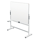 Nobo Verrijdbaar whiteboard Move &Meet - aan 2 zijden te gebruiken - wit gelakt - draaibaar bord - B 1500 x H 1200 mm