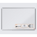 nobo Whiteboard Premium Plus, steel nano-coated, magnetic, W 1200 x H 900 mm, incl. removable pen tray and 1 board marker