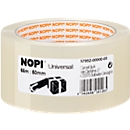 Nopi® Packband Universal 4040, L 66 m x B 50 mm, transparent, 6 Rollen