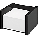 Note box WEDO Black Office, black matt/glossy, with 500 note papers
