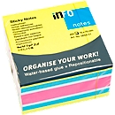 Notes auto-adhésives Brillant, cube avec 450 feuilles, l. 75 x H 75 mm, 4 coloris