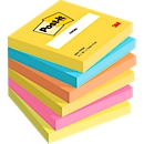 Notes auto-adhésives Notes POST-IT, classement par couleur, 76 mm x 76 mm, lot de 6, 5 coloris