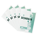 Notizblock, Recycling-Papier, DIN A4, 50 Blatt, 5 Stück