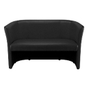 NowyStyl canapé deux places CLUB DUO, simili cuir (100% polyester), entièrement rembourré, L 1290 x P 630 x H 770 mm, noir