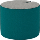 NowyStyl Sitzpouf Tri.Ply S, modular, Blazer-Stoff, ø 55 cm, grau/petrol
