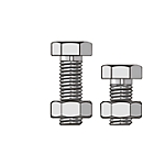 Nuts and bolts, M8 x 16, 50 pcs.
