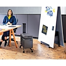 Office Caddy Meeting Series Sigel Move It, 2-zijdige houders voor Office Box S/L, handgreep, B 324 x D x 817 x H 1078 mm, metaal, grijs