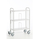 Office trolley with separating grille, 710 x 290 mm