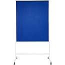 Omkeerbaar presentatiebord SH MT 121 – verplaatsbaar – aluminium, metaal en vilt – B 1200 x H 1500 mm – blauw en wit – ons merk Schäfer Shop Select
