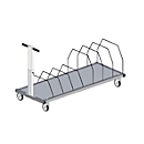 Ondertafelmagazijn voor inpak- en werktafel Rocholz System 1600/2000, lang, tot 160 vouwdozen, B 1600 x D 600 x H 604 mm, lichtgrijs