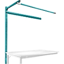 Opbouwframe met giek, Aanbouwtafel SPECIAAL werktafel-/werkbank UNIVERSAL/PROFI, 1500 mm, waterblauw