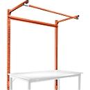Opbouwframe met giek, Basistafel SPECIAAL werktafel-/werkbank UNIVERSAL/PROFI, 1500 mm, roodoranje