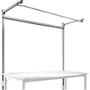 Opbouwframe met giek, Basistafel SPECIAAL werktafel-/werkbank UNIVERSAL/PROFI, 1750 mm, aluminium zilver